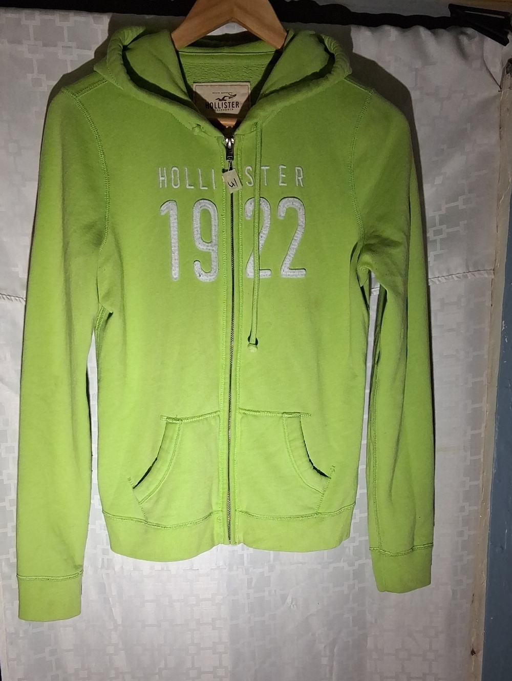 Hollister co Womans vintage y2k , green graphic zipup hoodie sweatshirt